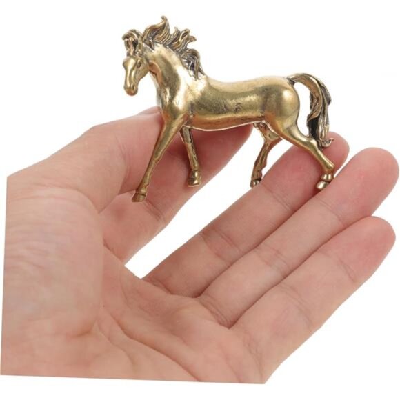 Feng Shui Horse Statue Brass Material Long-Lasting Home Decor Horse - Picture 3 of 7
